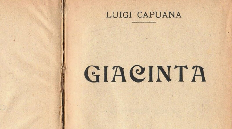 Giacinta - Luigi Capuana - copertina del libro