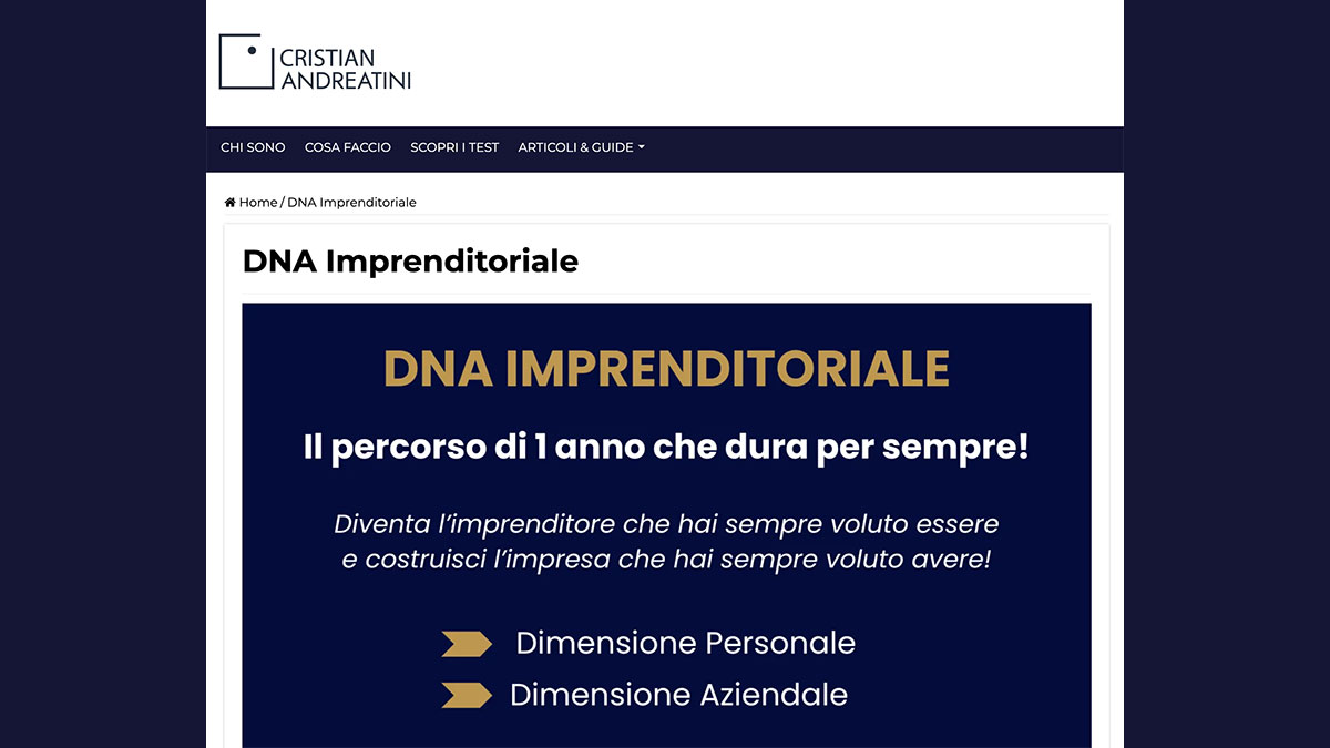 Cristian Andreatini - dna imprenditoriale