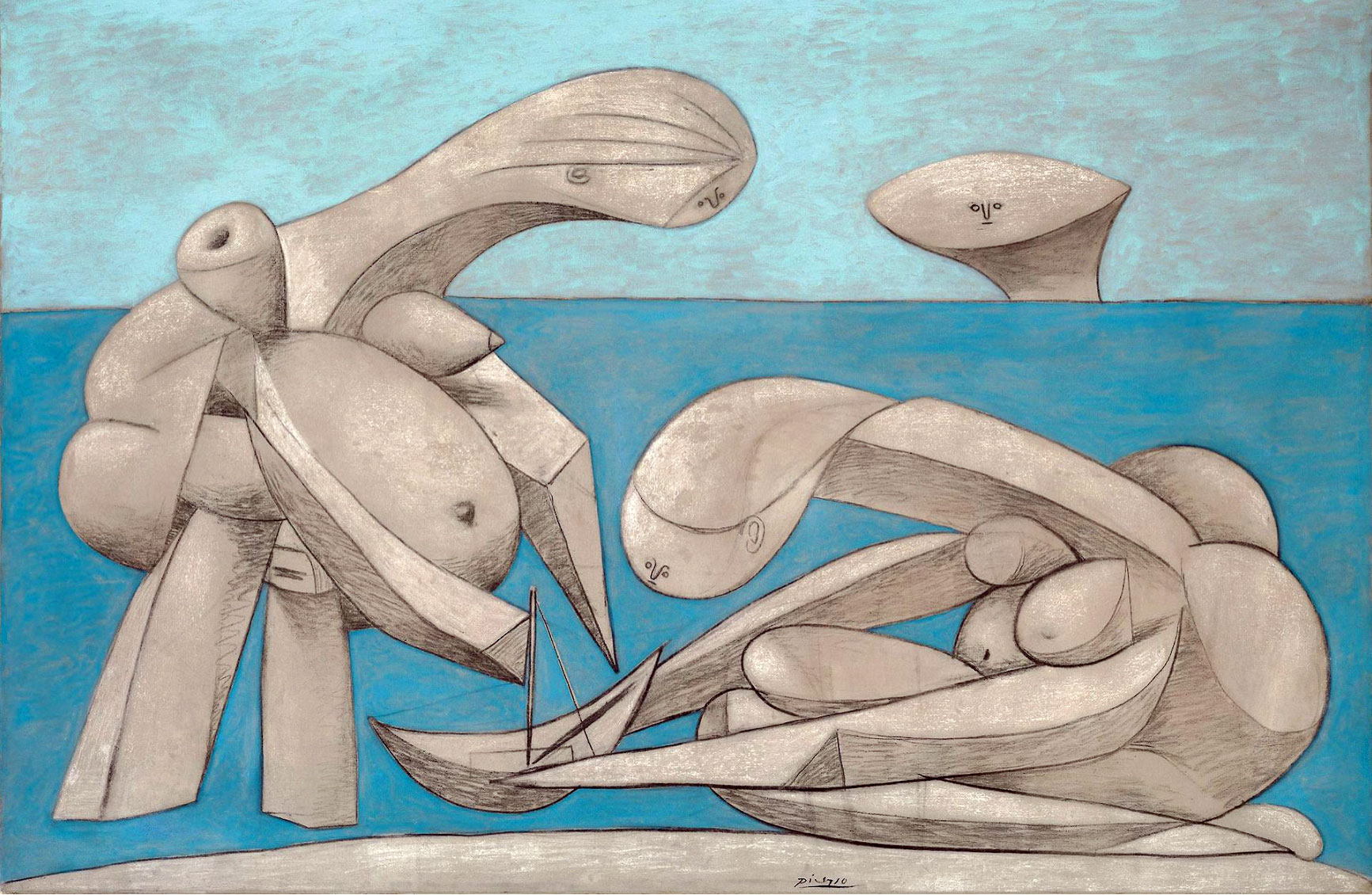 picasso - sulla spiaggia