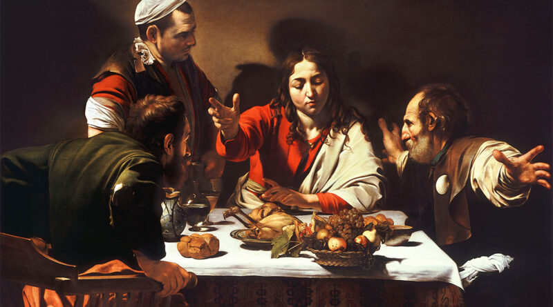 Cena ad Emmaus Caravaggio 1200x675