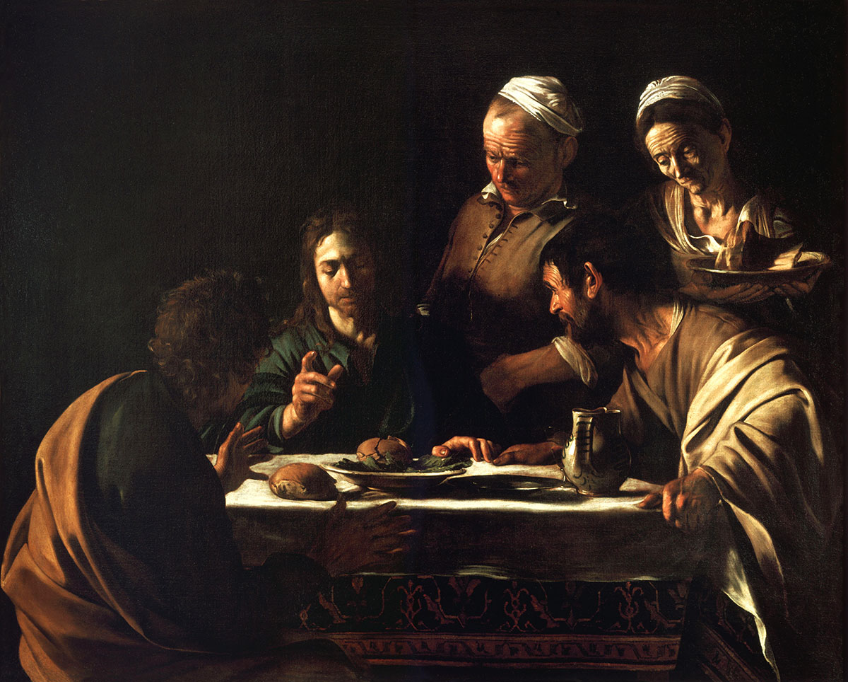 Cena ad Emmaus - Caravaggio - 1606 - Milano